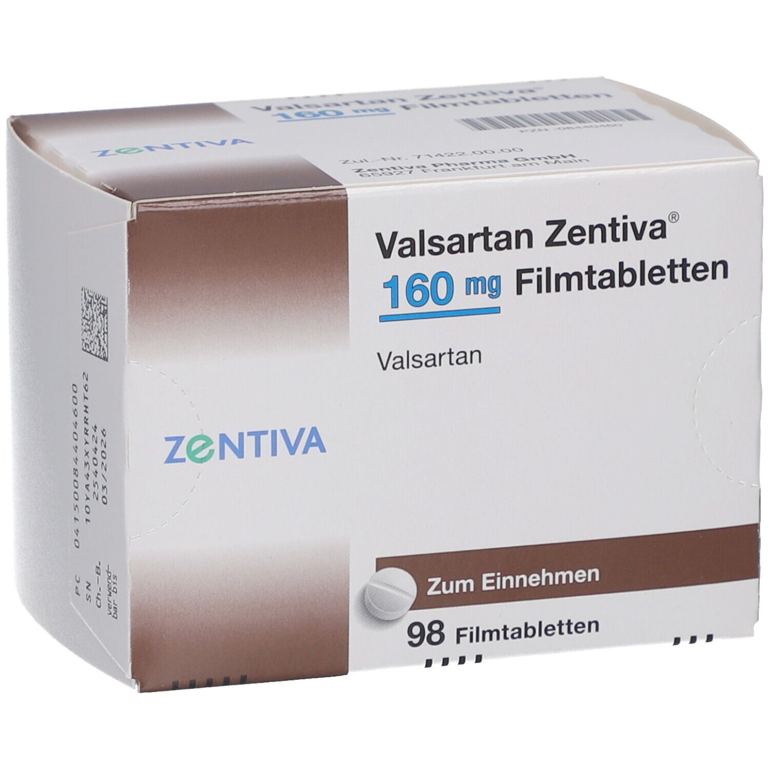 VALSARTAN Zentiva 160 mg Filmtabletten