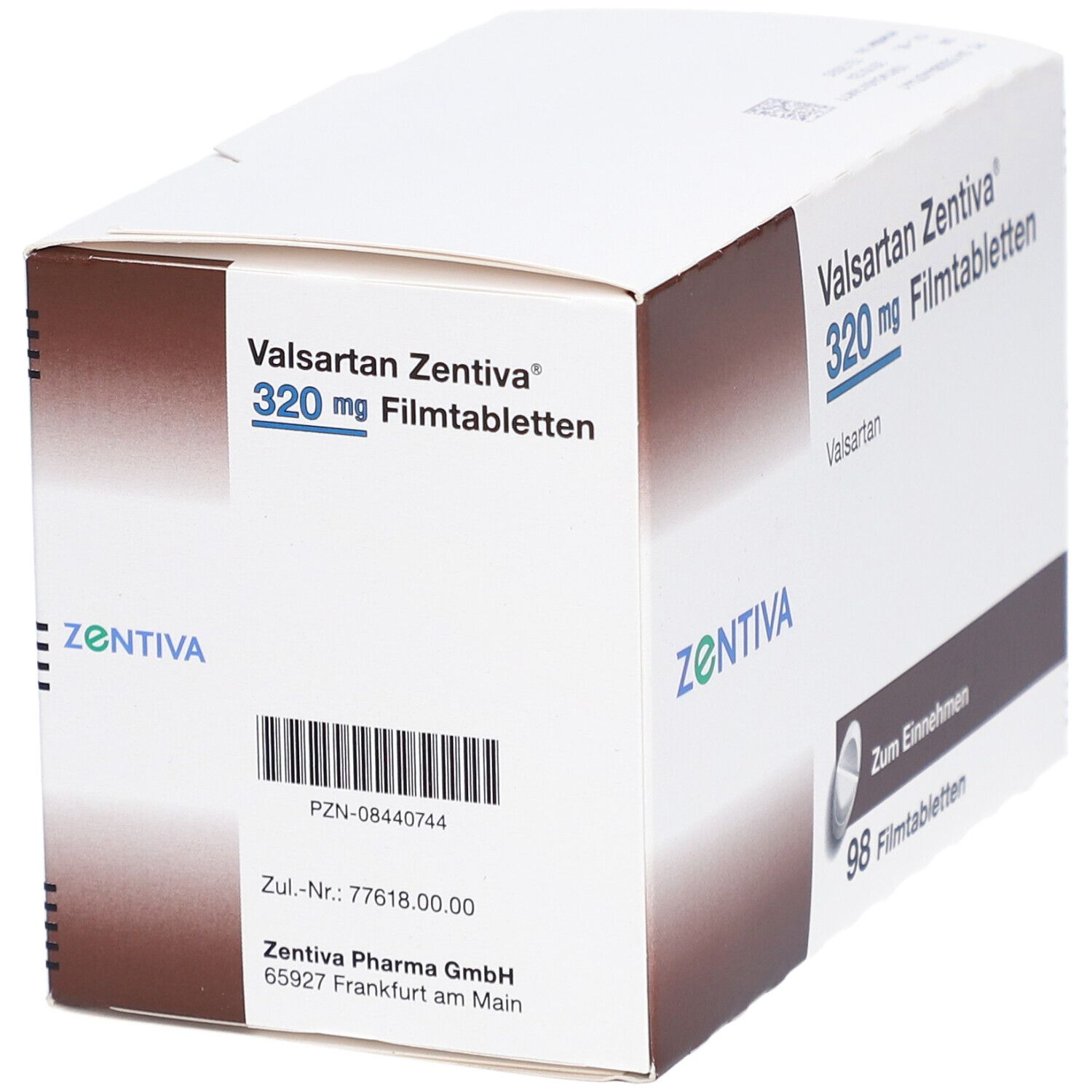 Valsartan Zentiva 80 mg Filmtabletten 98 St