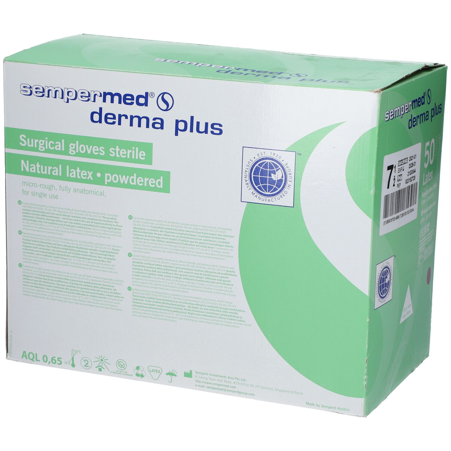 Sempermed Derma Plus Steril Gr. 7,5