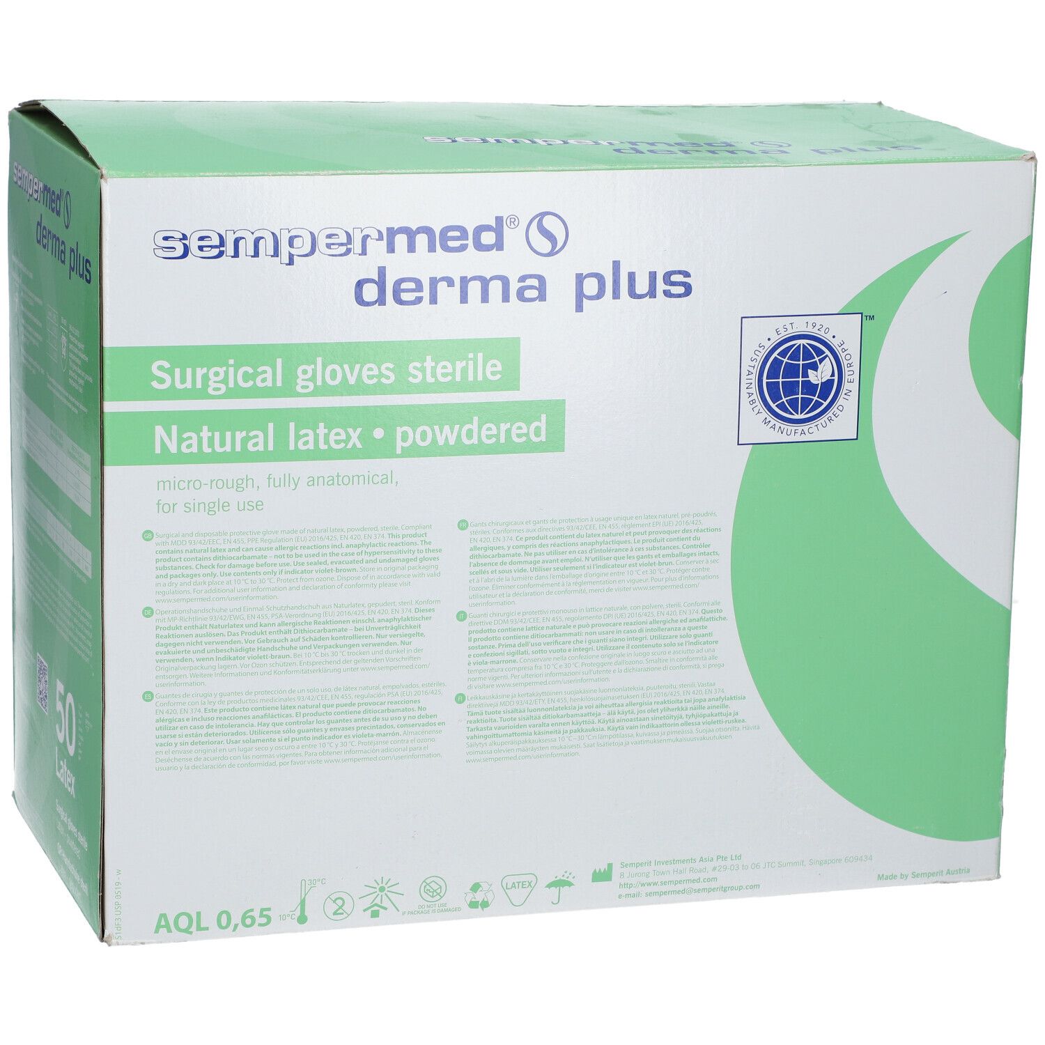 Sempermed Derma Plus Steril Gr. 7,5