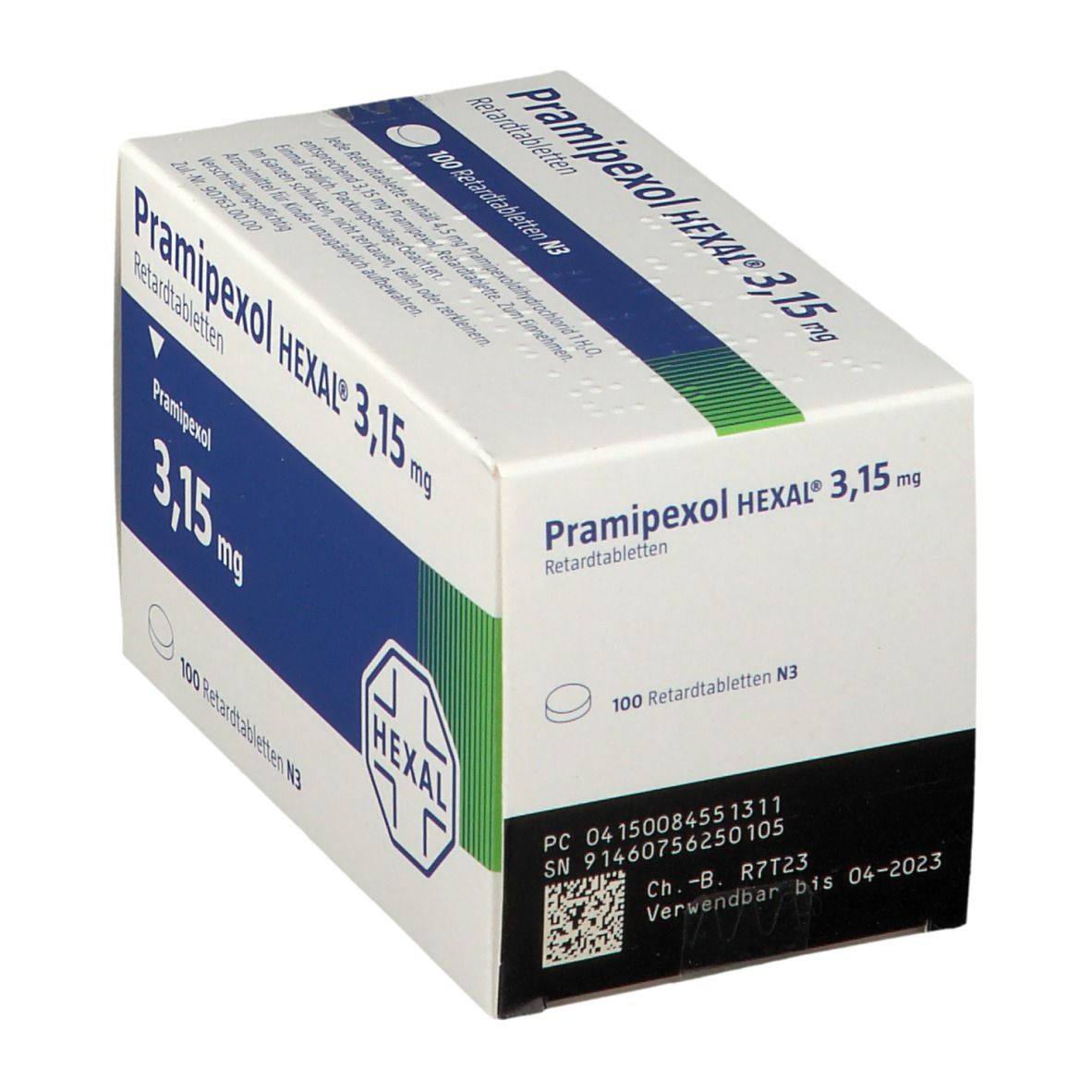 Pramipexol Hexal 3,15 mg Retardtabletten 100 St Retard-Tabletten