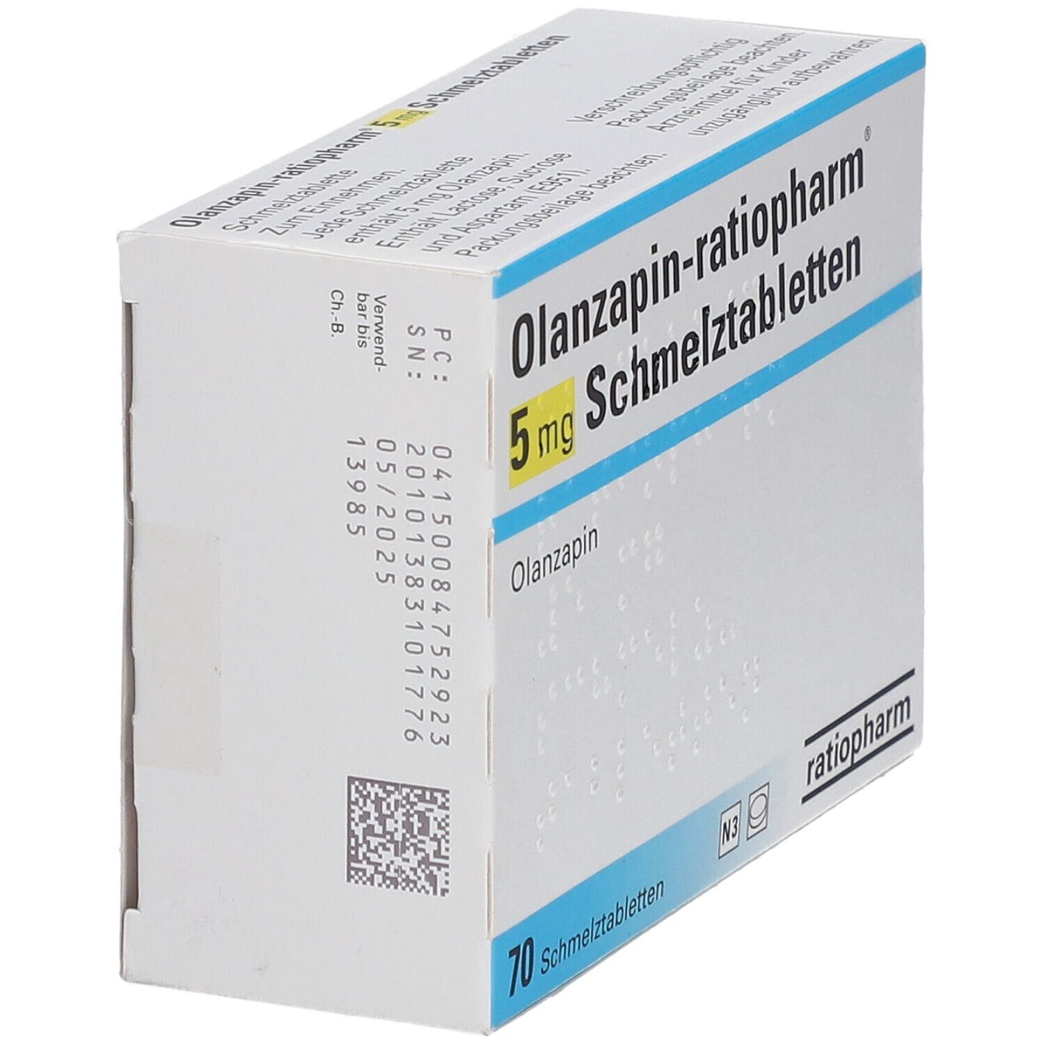 OLANZAPIN-ratiopharm 5 mg Schmelztabletten 70 St