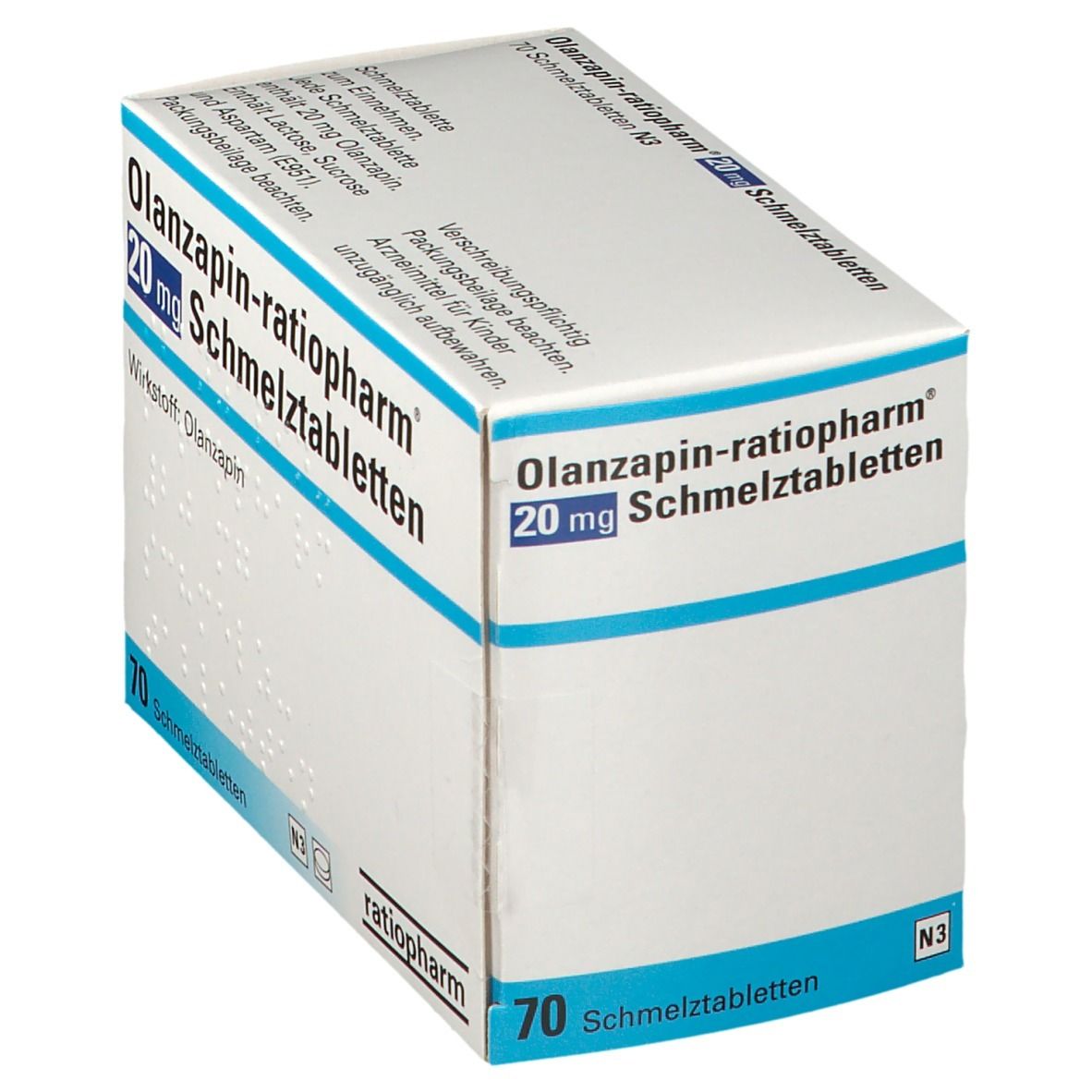 OLANZAPIN-ratiopharm 20 mg Schmelztabletten 70 St