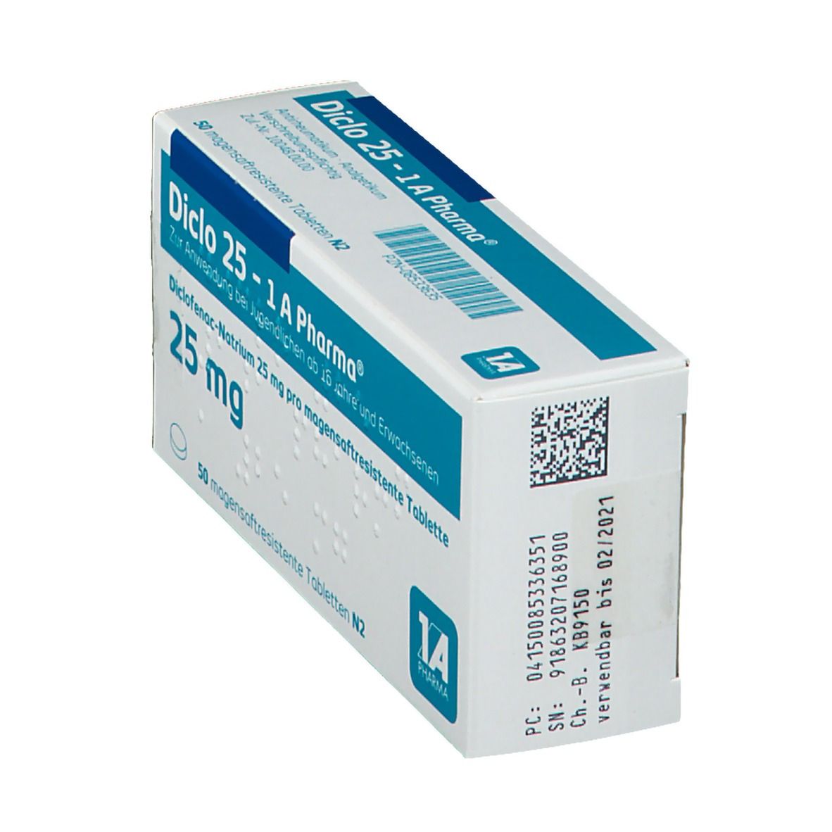 Diclo 25-1A Pharma magensaftresistente Tabletten 50 St magensaftresistent