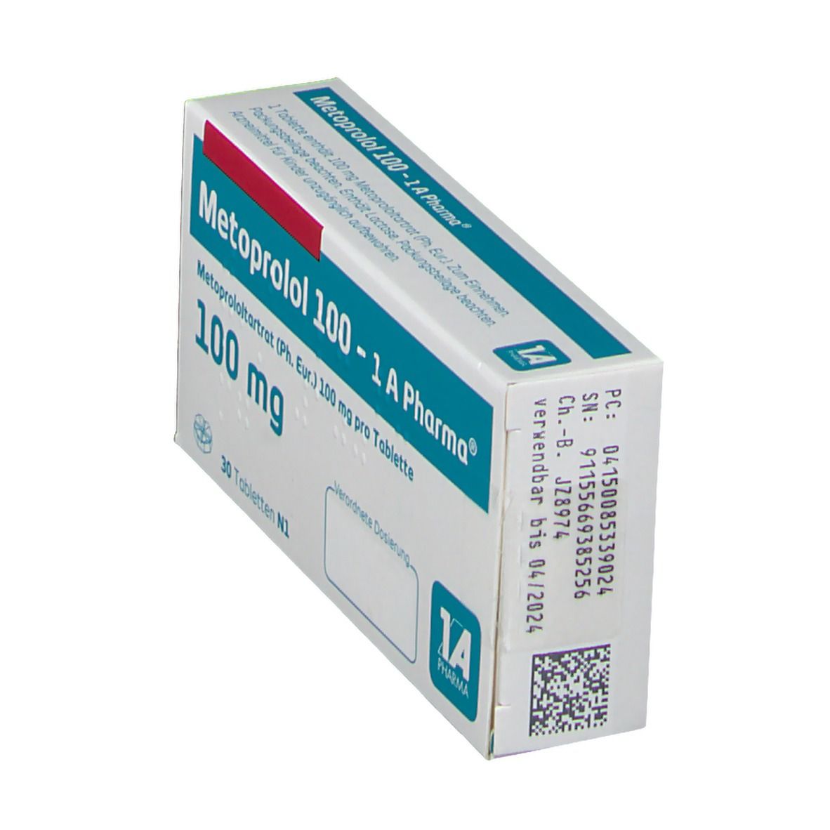 Metoprolol 100-1A Pharma Tabletten 30 St