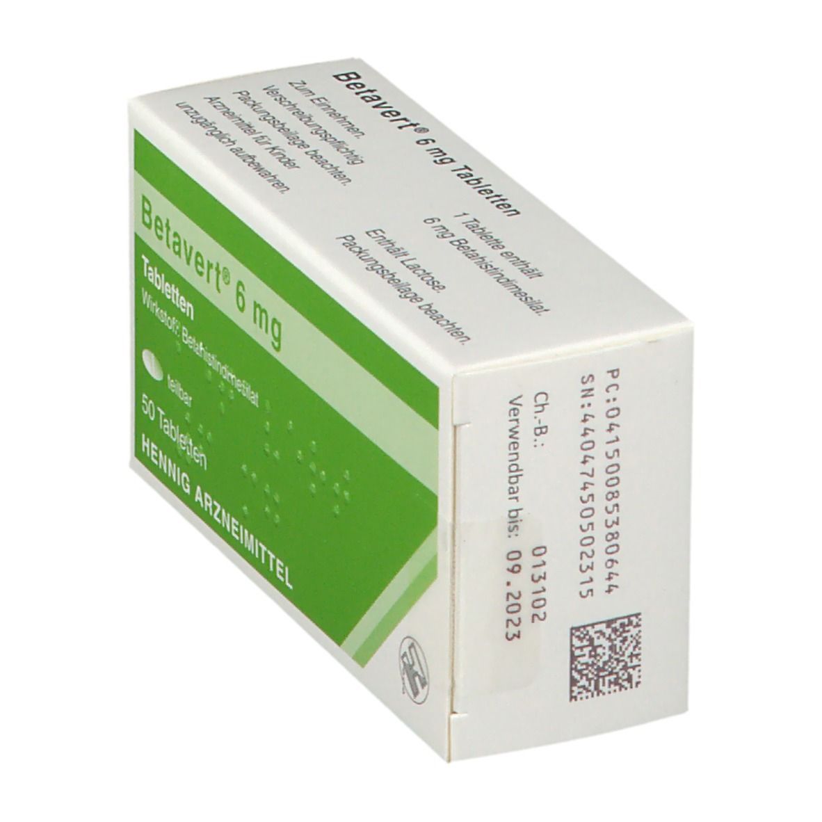 Betavert 6 mg Tabletten 50 St