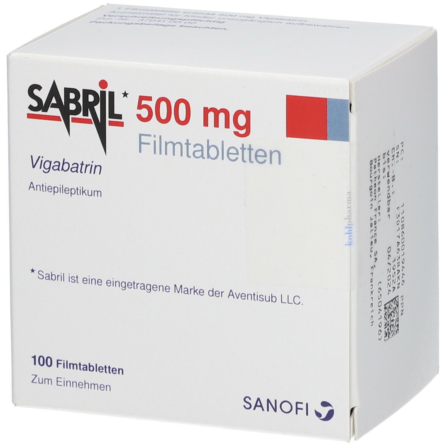 SABRIL 500 mg Filmtabletten