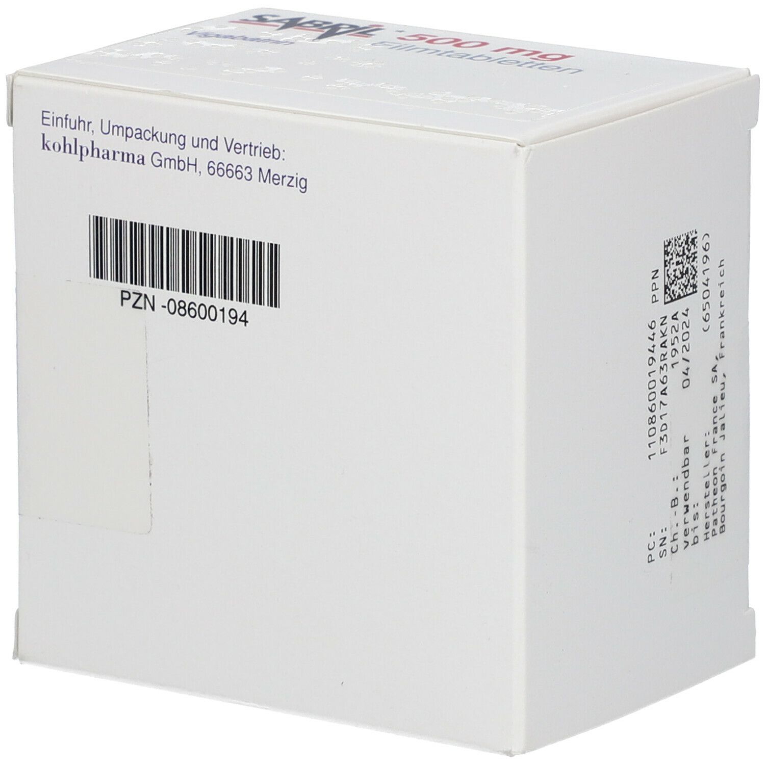 SABRIL 500 mg Filmtabletten