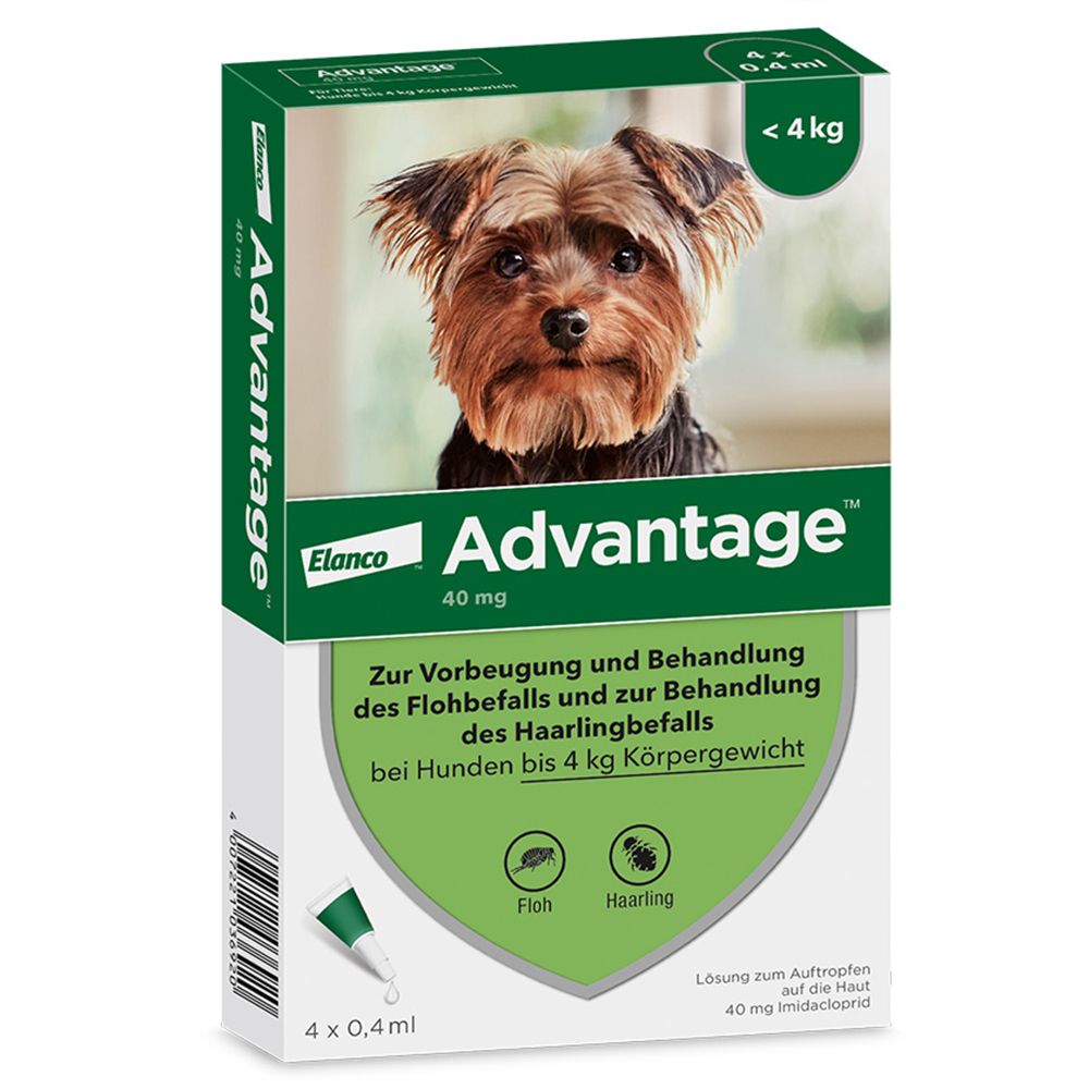 Advantage® 40 mg Spot-On für Hunde bis 4 kg