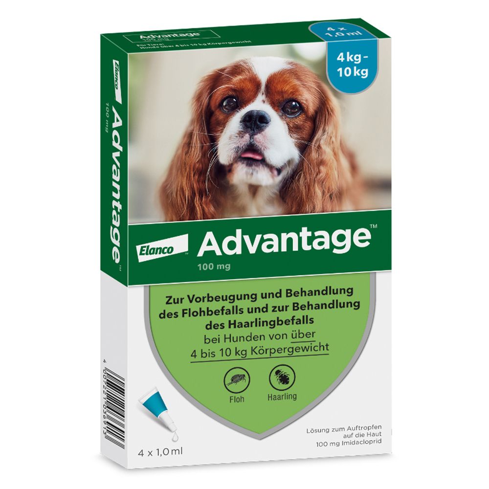 Advantage® 100 mg Spot-On für Hunde 4 - 10 kg