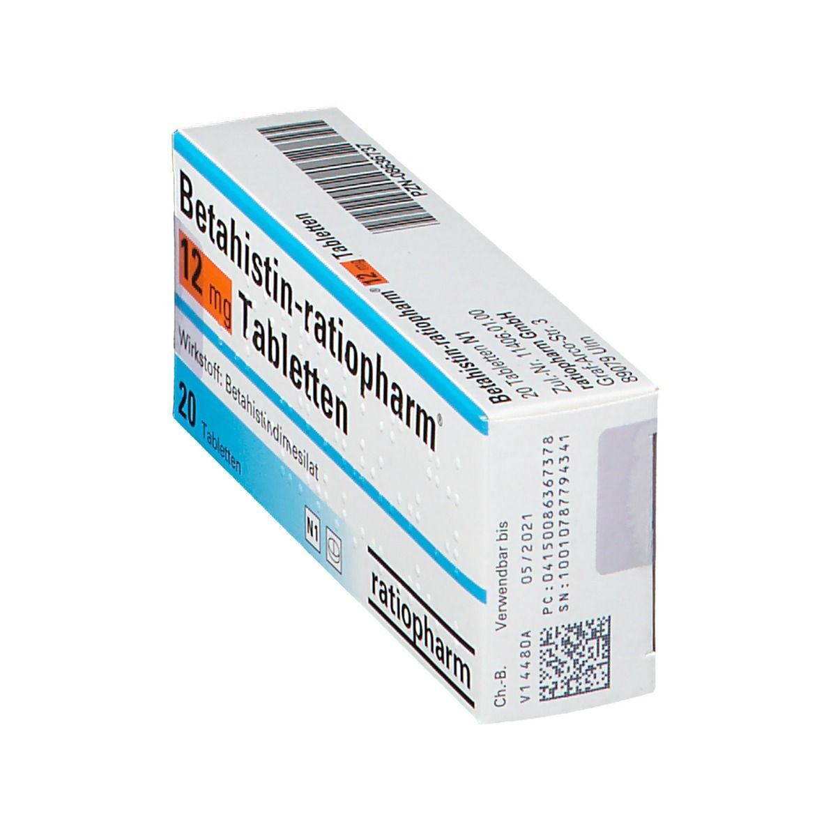 Betahistin-ratiopharm® 12 mg