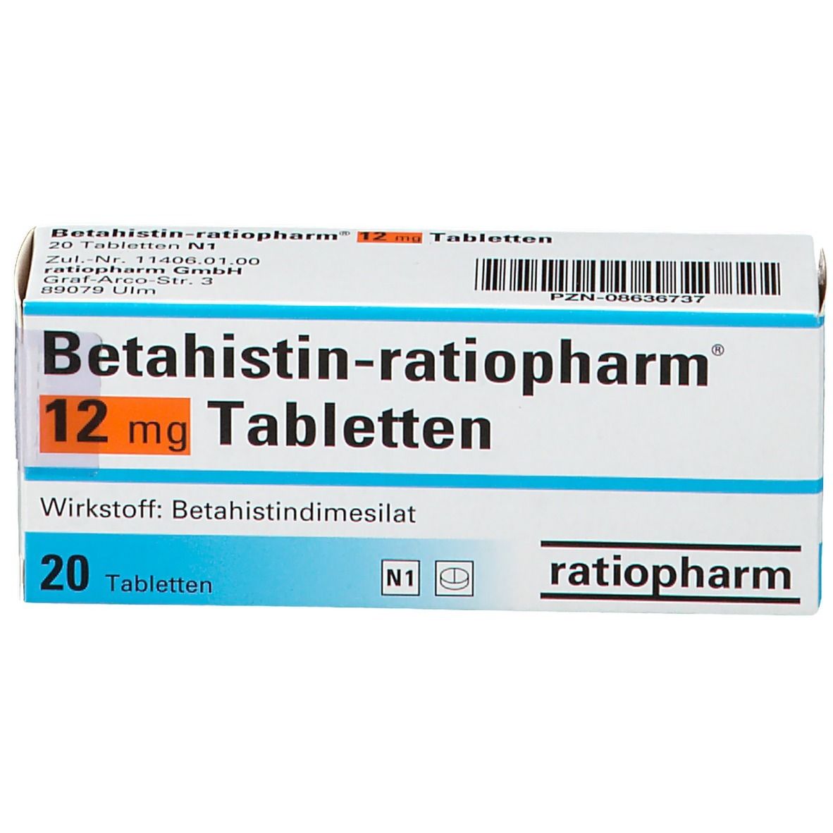 Betahistin-ratiopharm® 12 mg
