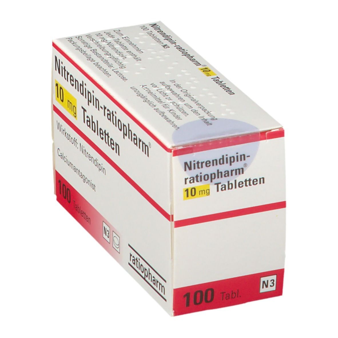 NITRENDIPIN-ratiopharm 10 mg Tabletten 100 St