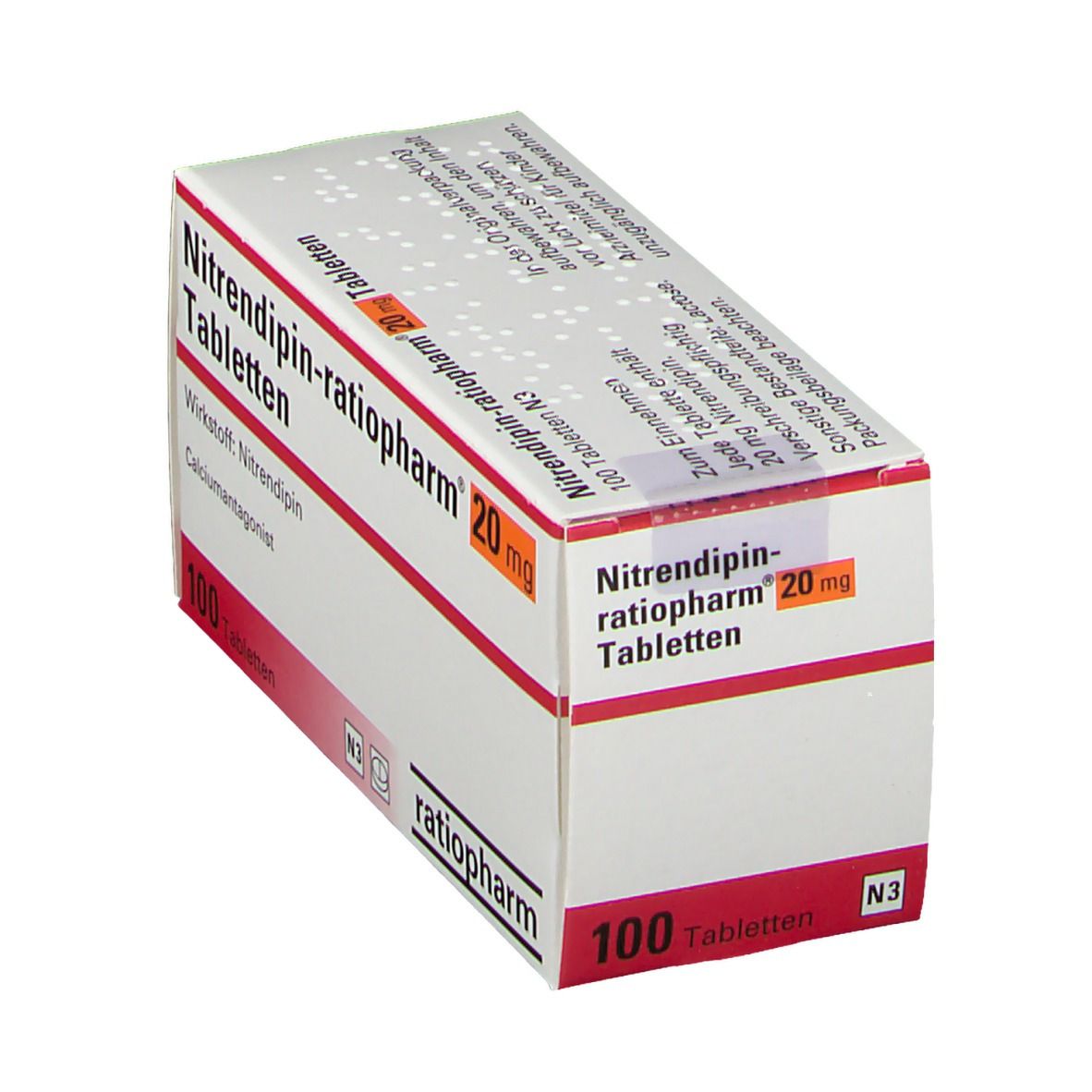 NITRENDIPIN-ratiopharm 20 mg Tabletten 100 St