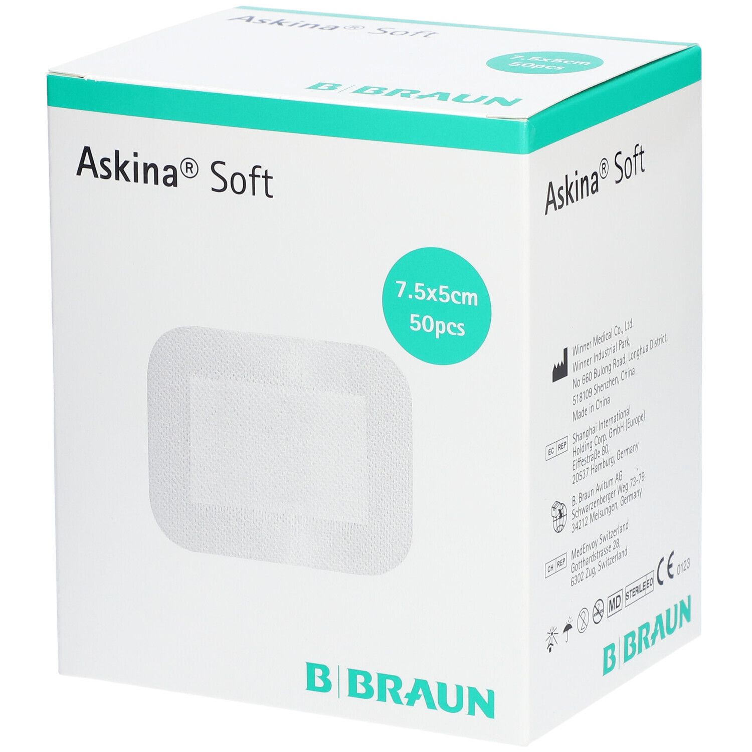 Askina Soft Wundverband 5x7,5 cm steril 50 St Verband