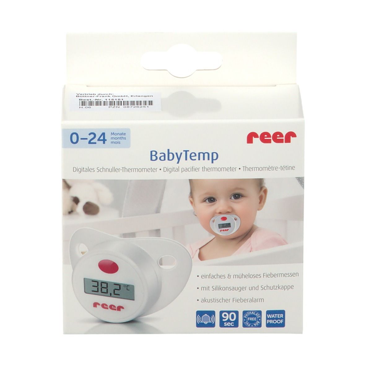 Baby-Frank® Thermometer-Sauger Silikon Gr. 1/2 0-18 Monate 1 St - SHOP  APOTHEKE