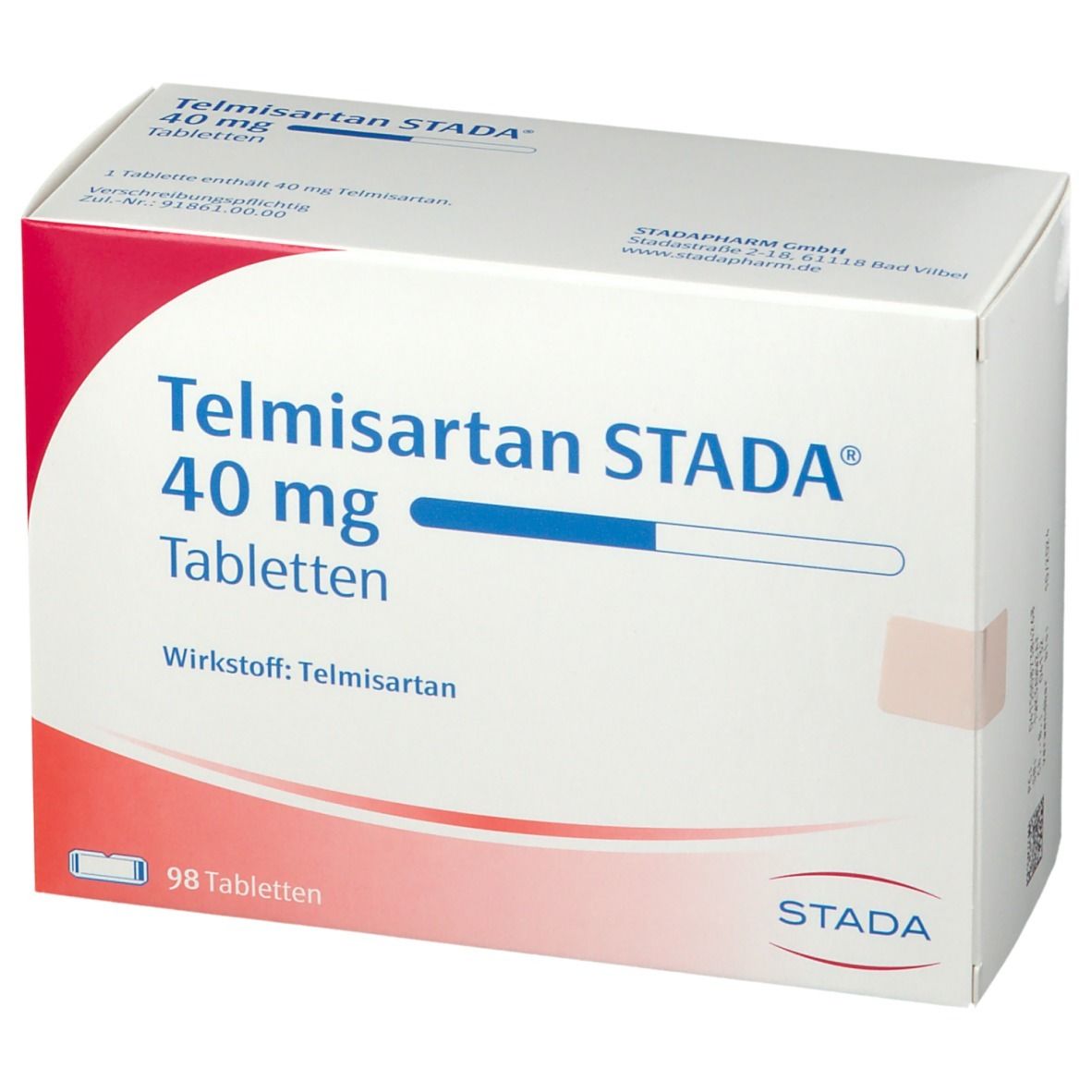 Telmisartan STADA® 40 mg 98 St mit dem E-Rezept kaufen - Shop Apotheke