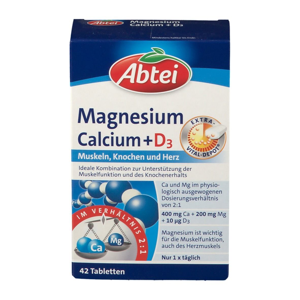 Abtei Magnesium Calcium + D3