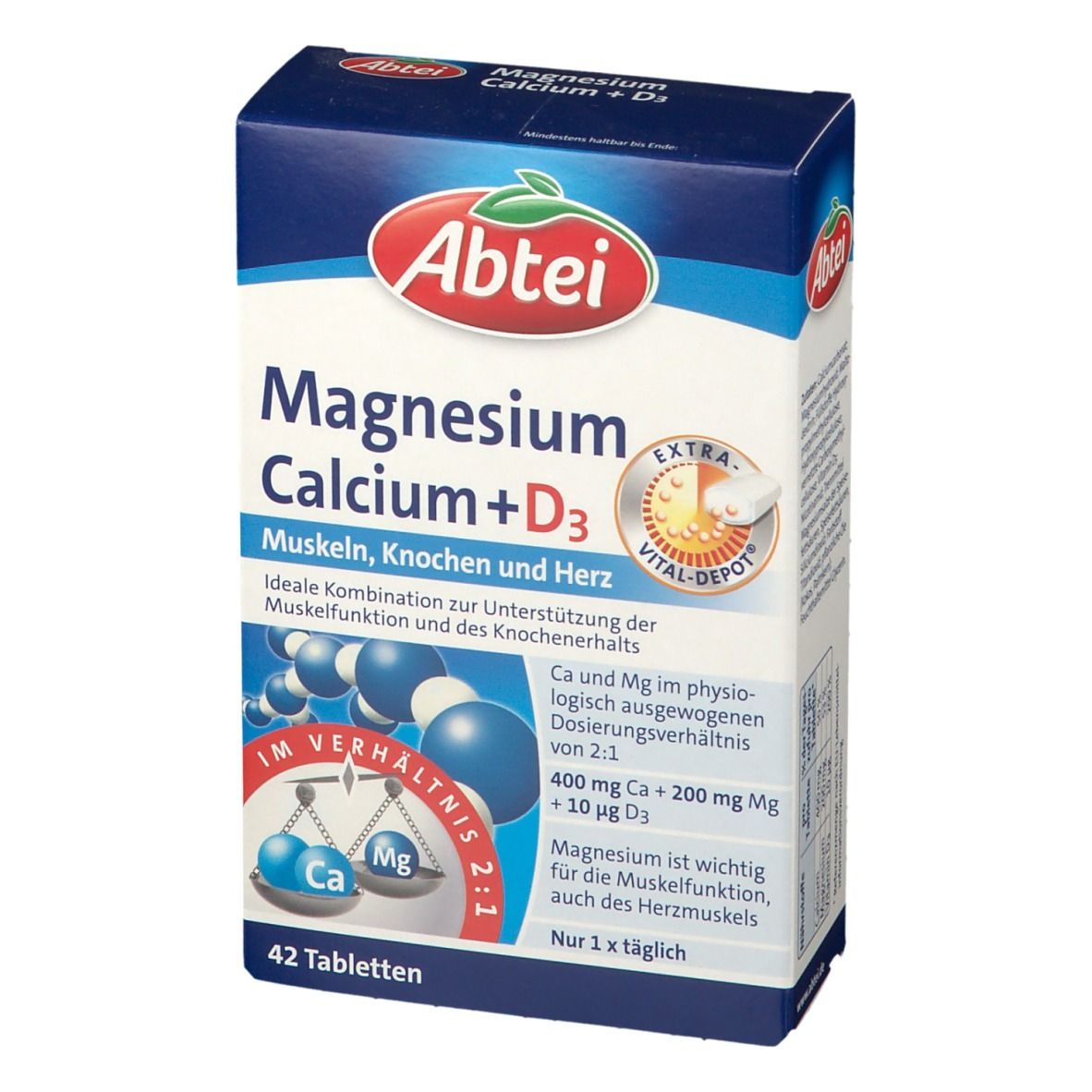 Abtei Magnesium Calcium + D3