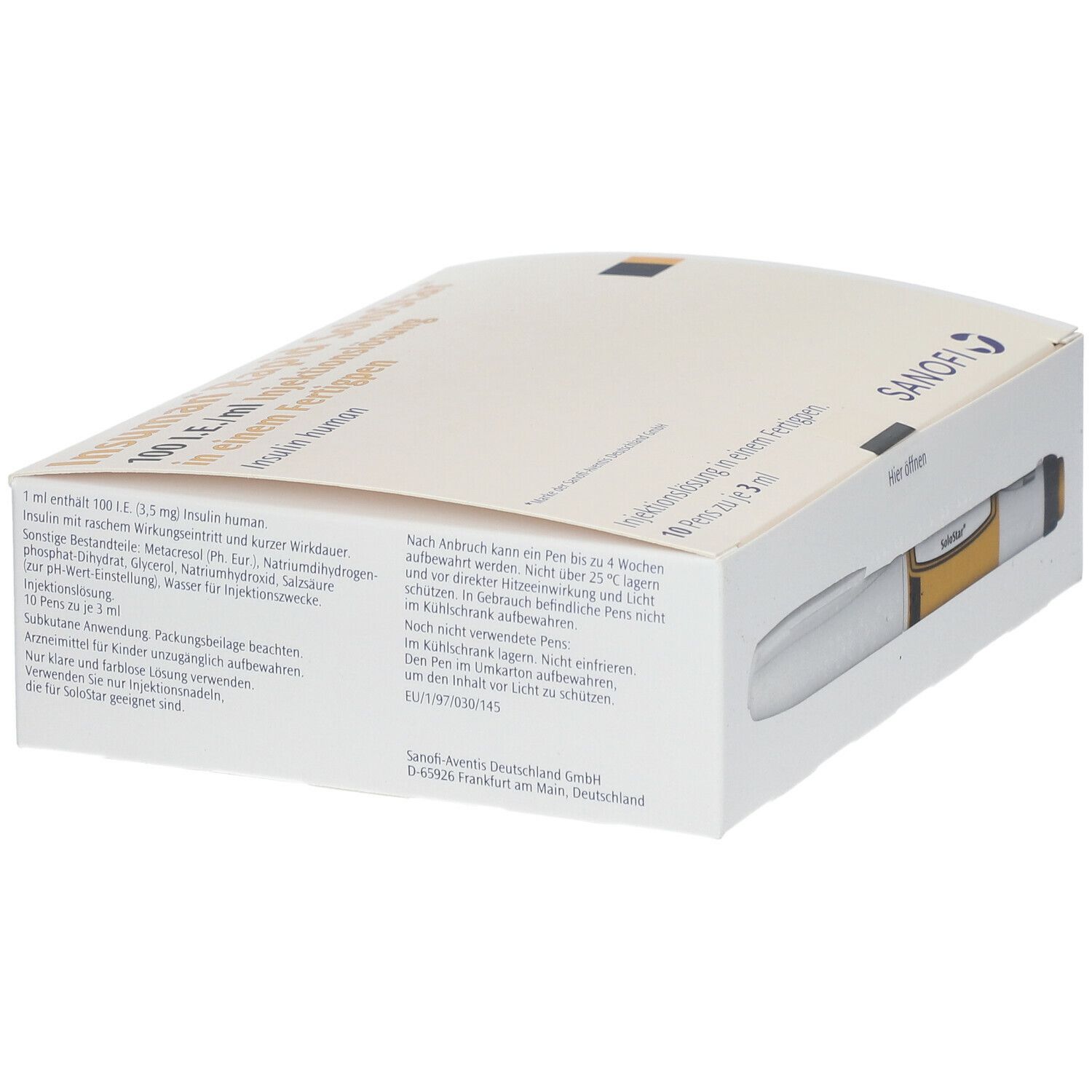 INSUMAN Rapid 100 I.E./ml SoloStar Fertigpen