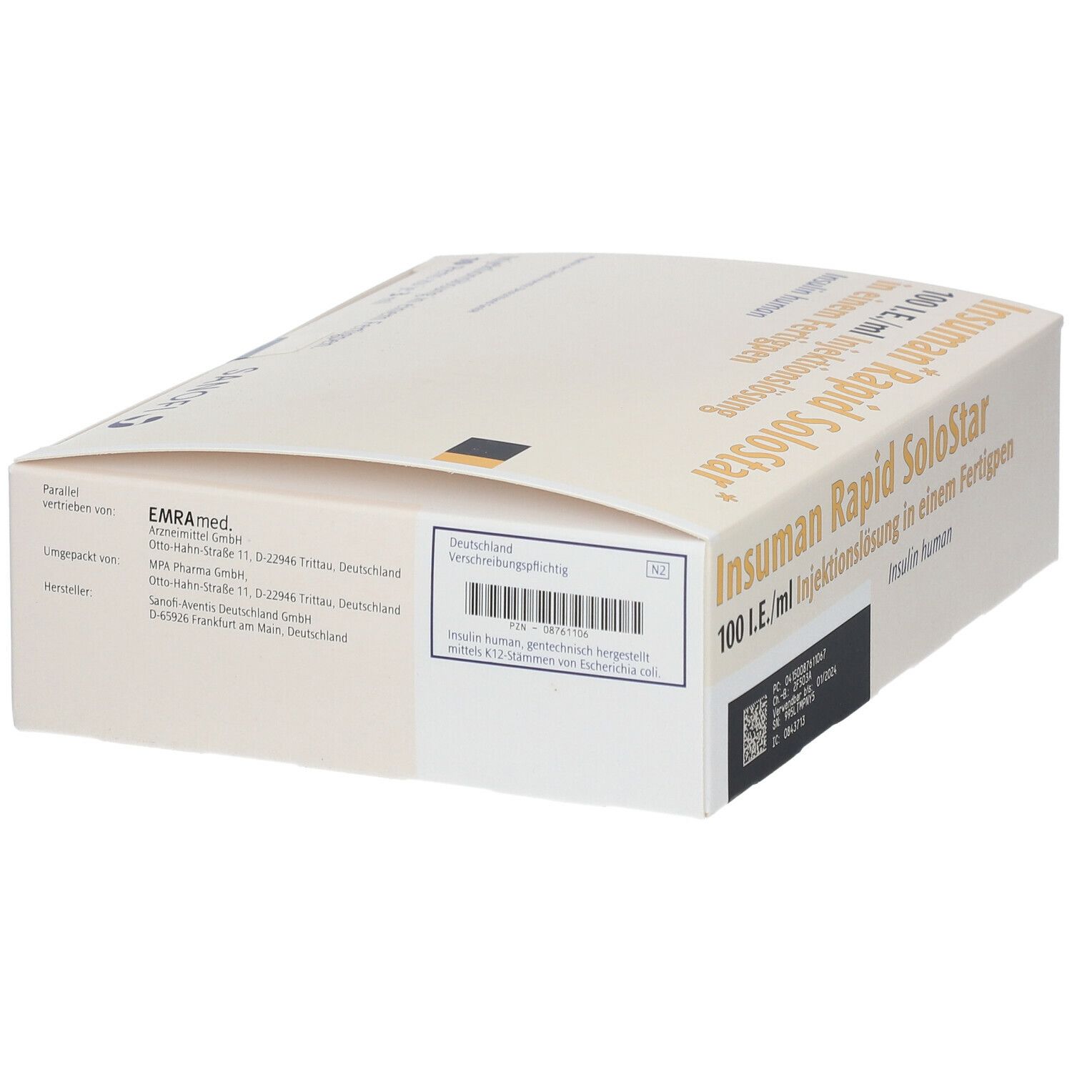 INSUMAN Rapid 100 I.E./ml SoloStar Fertigpen