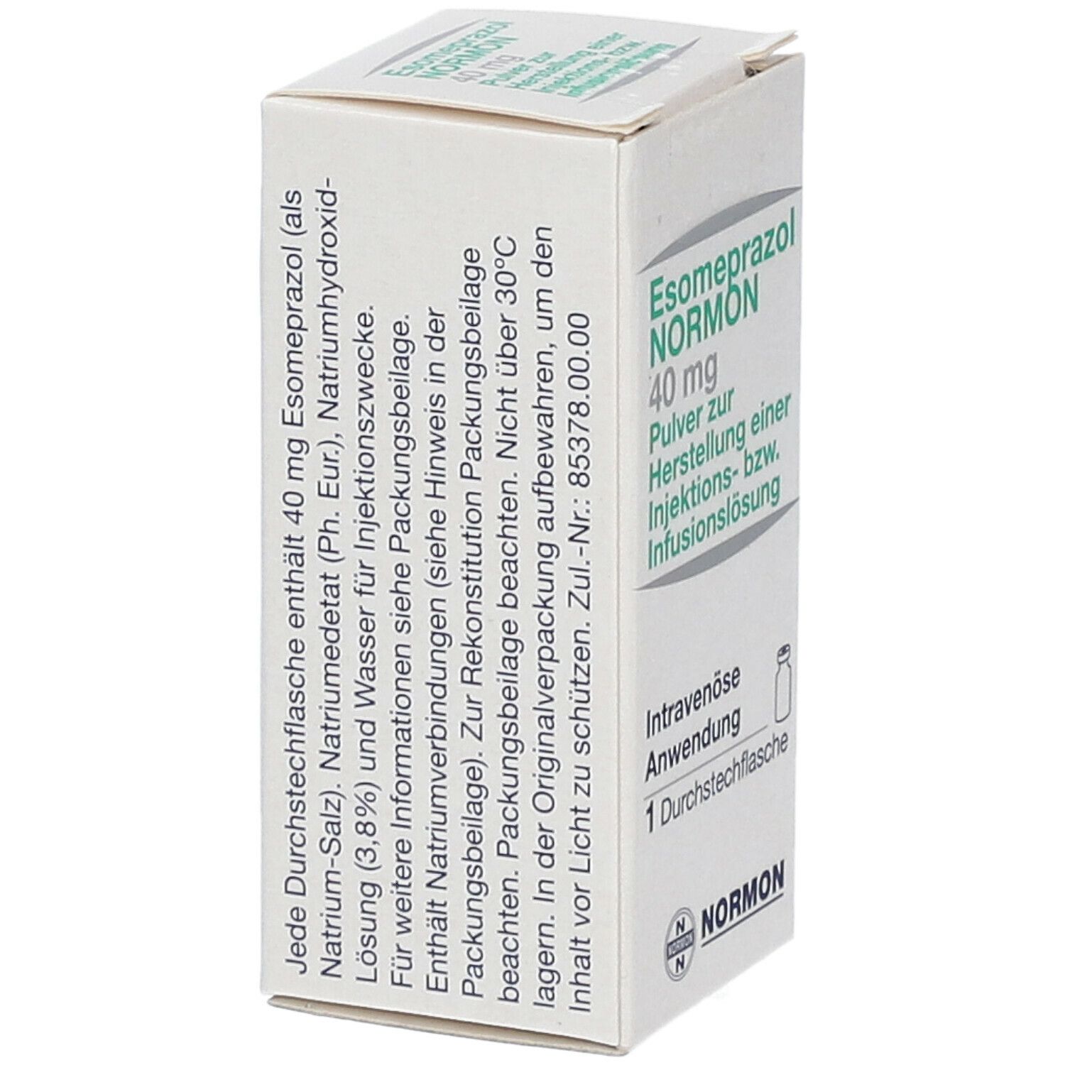 Esomeprazol Normon 40 mg Plv.z.Her.e.Inj.-/Inf.-L. 1 St Pulver z. Herst. e. Injektions- oder Infusionslös.