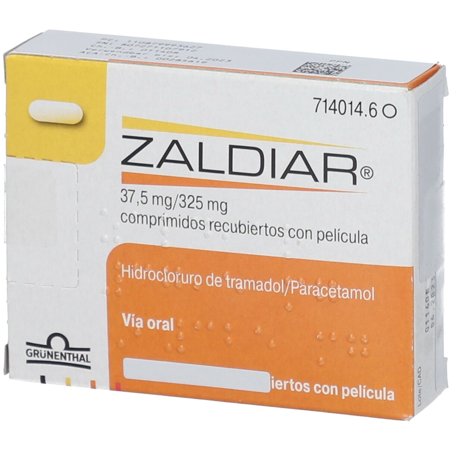 ZALDIAR 37,5 mg/325 mg
