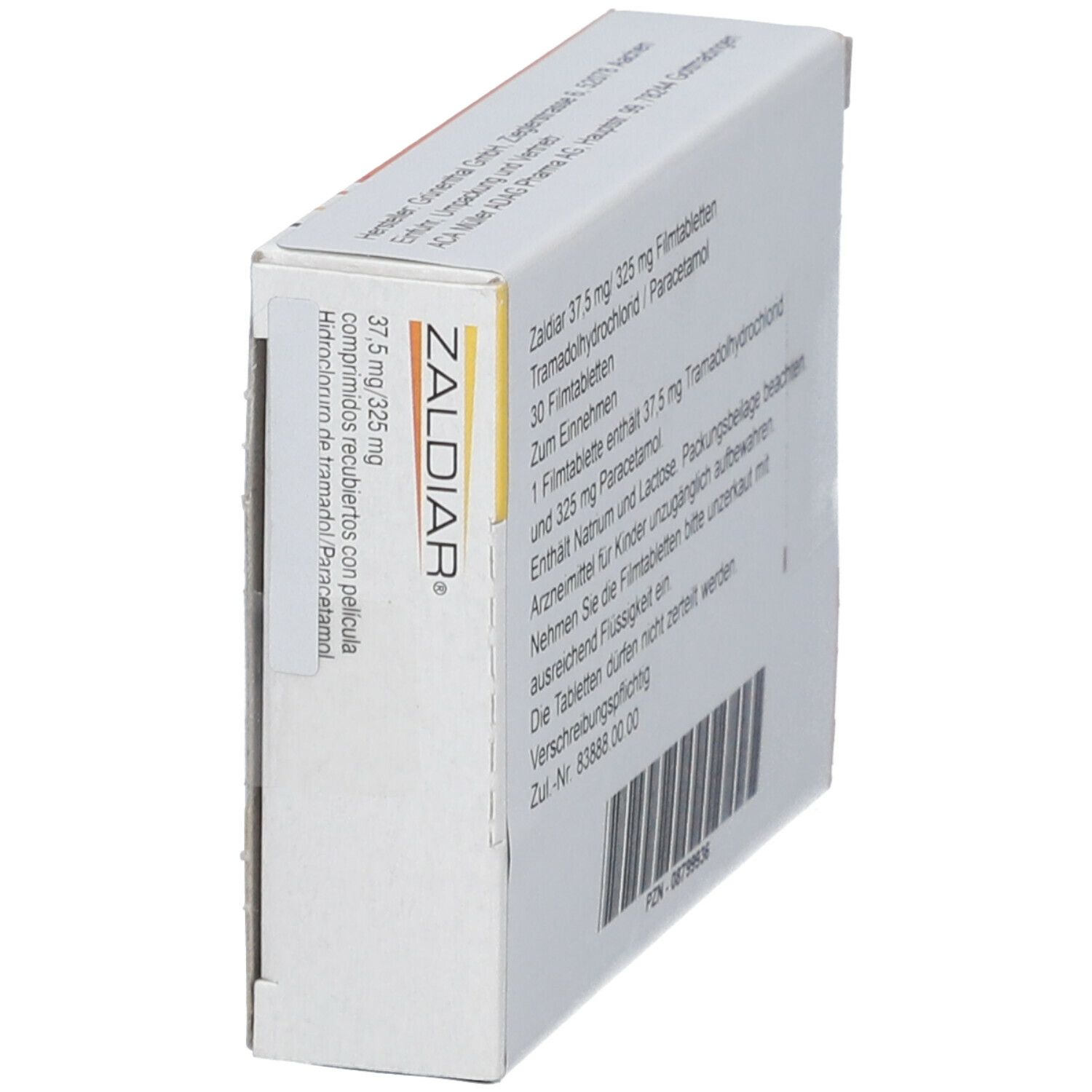 ZALDIAR 37,5 mg/325 mg