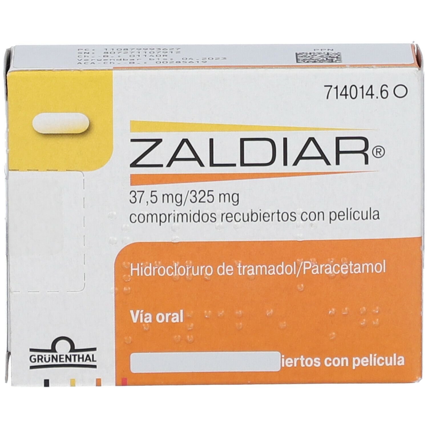 ZALDIAR 37,5 mg/325 mg