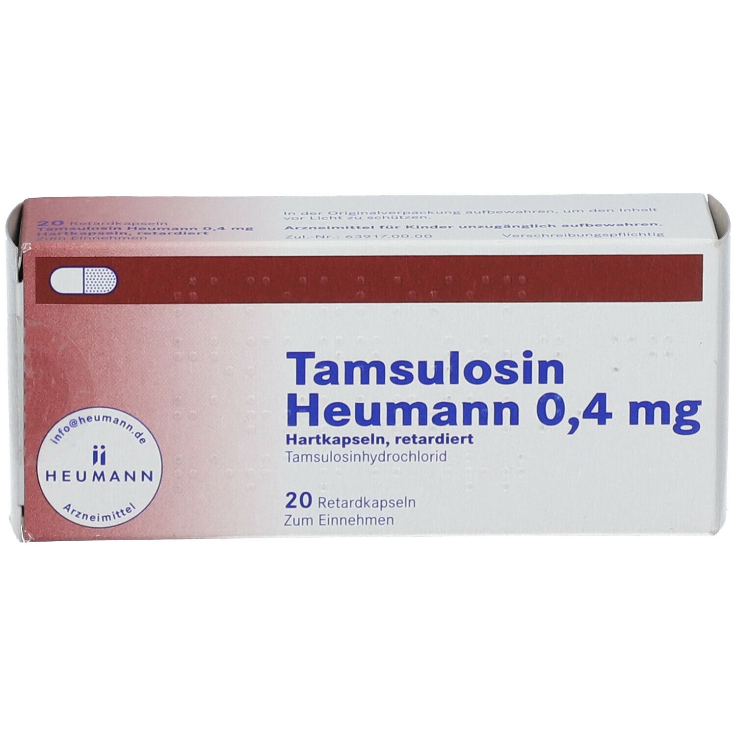 Tamsulosin Heumann 0,4 mg Hartkapseln retardiert 20 St mit dem E-Rezept