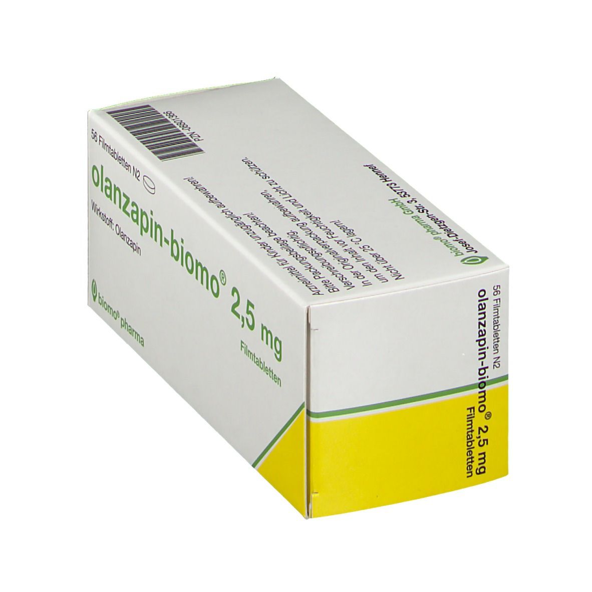 OLANZAPIN-biomo 2,5 mg Filmtabletten 56 St