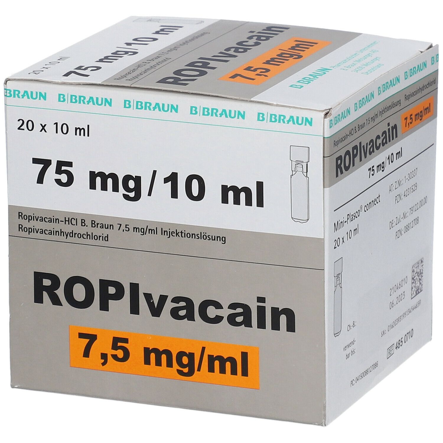 Ropivacain B. Braun 7,5 mg/ml