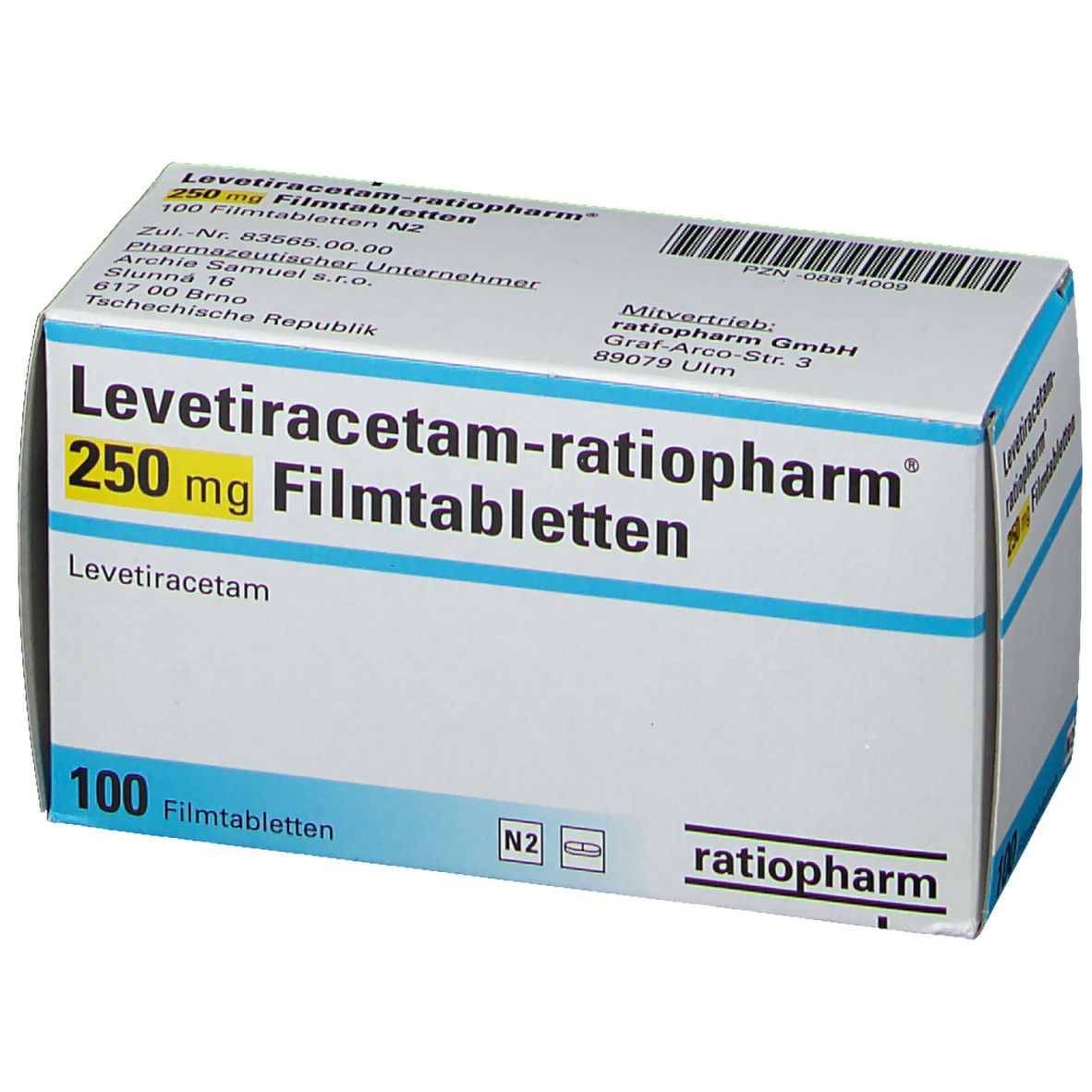 LEVETIRACETAM ratiopharm® 250 mg Filmtabletten