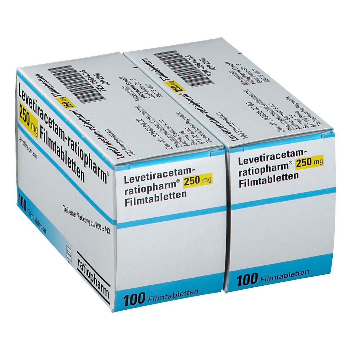 LEVETIRACETAM-ratiopharm 1000 mg Filmtabletten 200 St