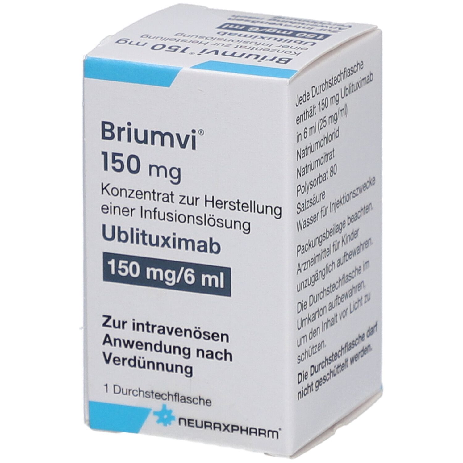 BRIUMVI 150 mg Konz.z.Herst.e.Inf.-Lsg.6 ml Dsfl.