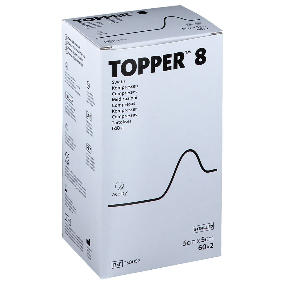 TOPPER® 8 Kompressen steril 5 cm x 5 cm