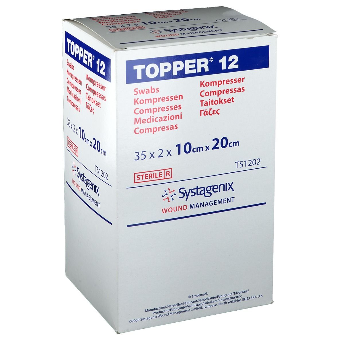 TOPPER® 12 Kompressen steril 10 x 20 cm
