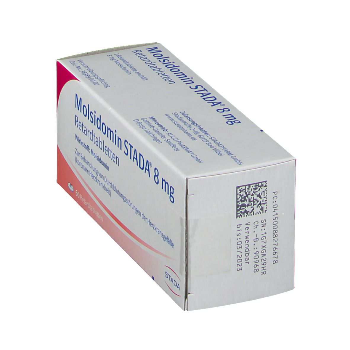 Molsidomin Stada 8 mg Retardtabletten 60 St Retard-Tabletten