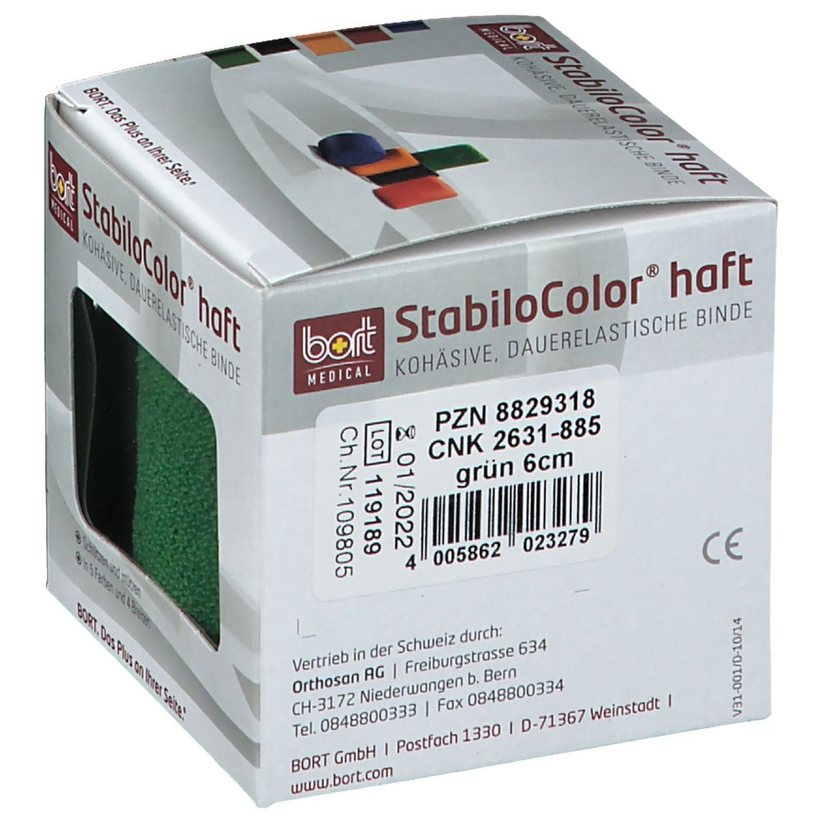 Bort StabiloColor haft Binde 6 cm grün 1 St Binden