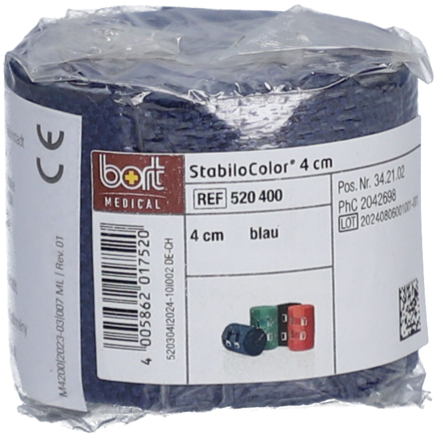 BORT StabiloColor® Binde 4 cm x 5 m blau