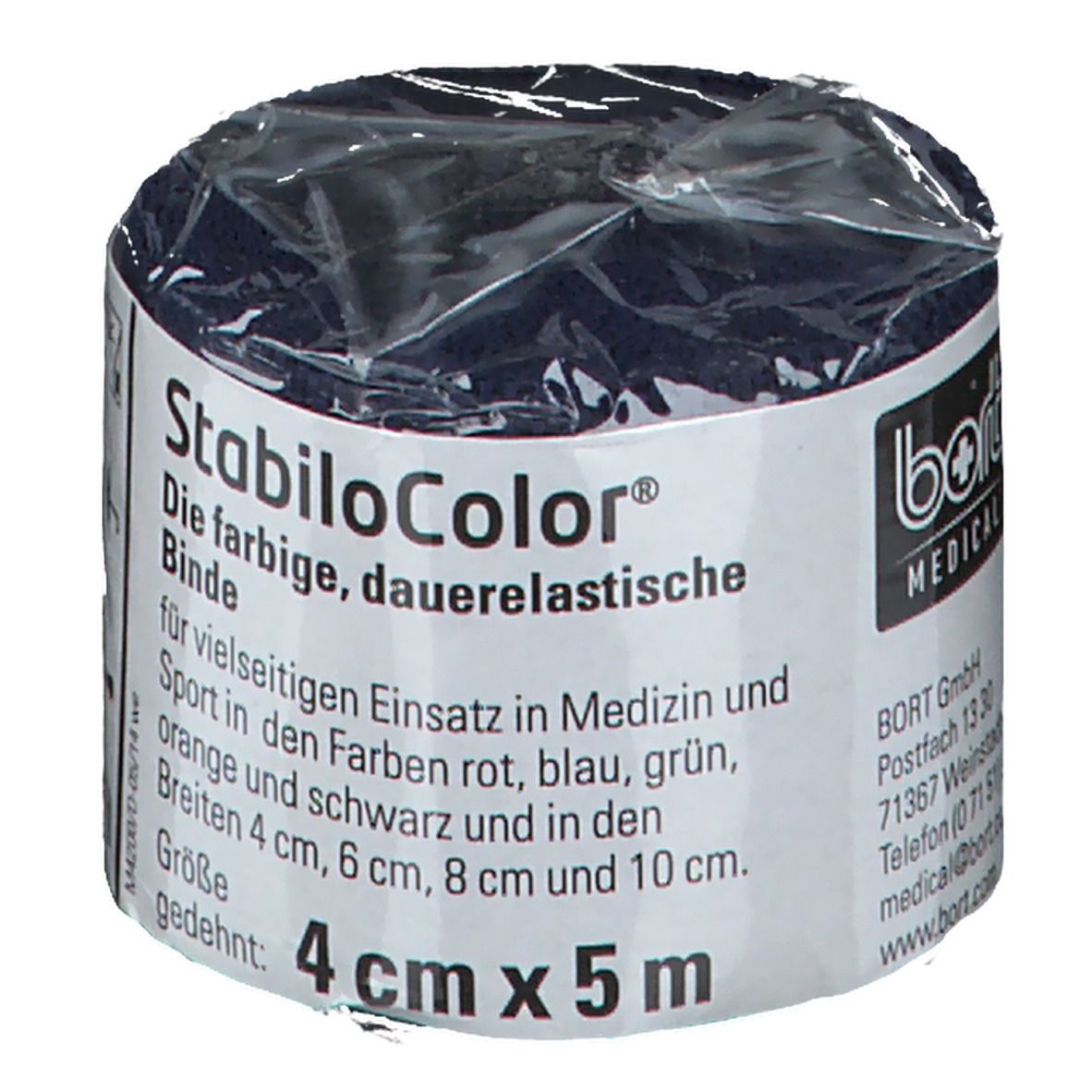 BORT StabiloColor® Binde 4 cm x 5 m blau