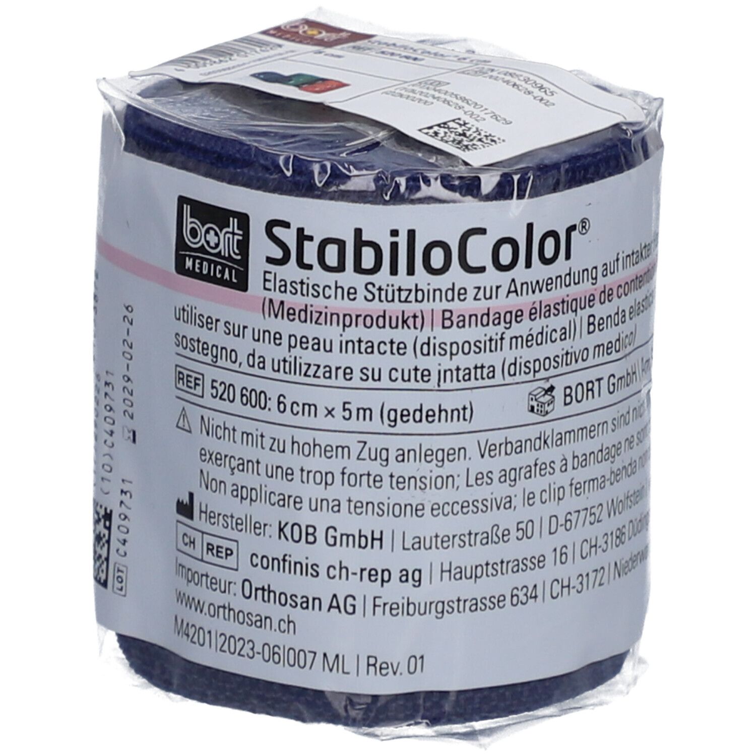 BORT StabiloColor® Binde 6 cm blau