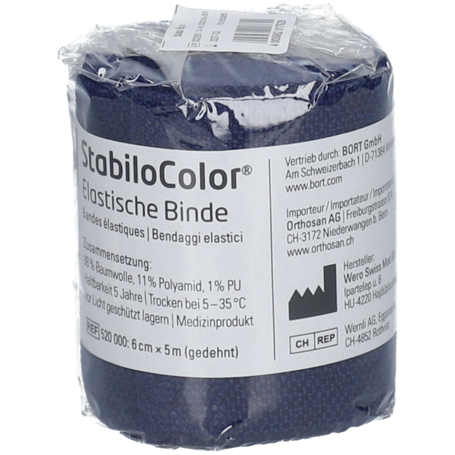 BORT StabiloColor® Binde 6 cm blau