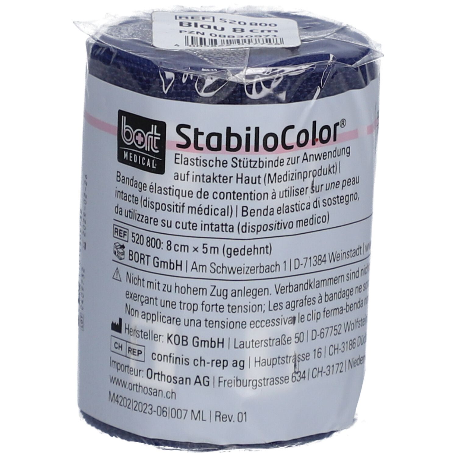 BORT StabiloColor® Binde 8 cm blau