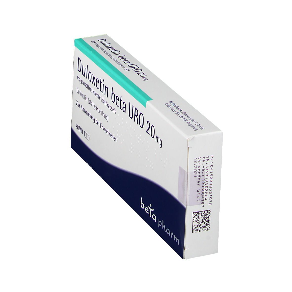 Duloxetin beta URO 20 mg magensaftres.Hartkapseln 28 St Magensaftresistente Hartkapseln