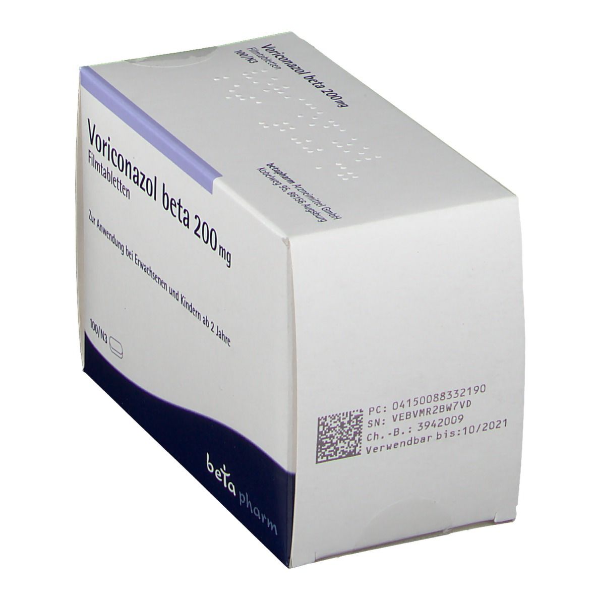 Voriconazol beta 200 mg Filmtabletten 100 St