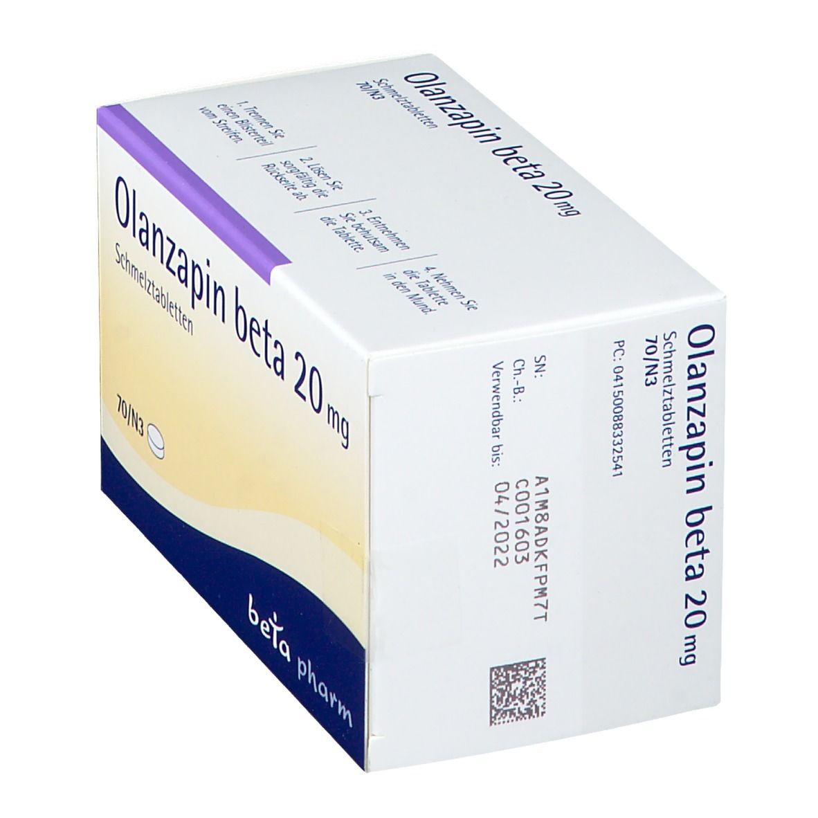 Olanzapin beta 20 mg Schmelztabletten 70 St