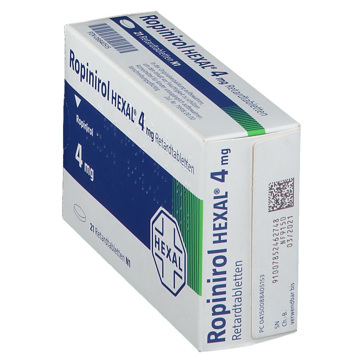 Ropinirol Hexal 4 mg Retardtabletten 21 St Retard-Tabletten