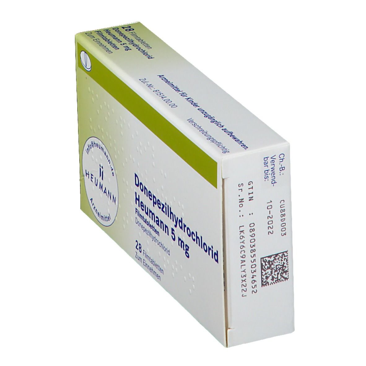 Donepezilhydrochlorid Heumann 10 mg Filmtabletten 28 St