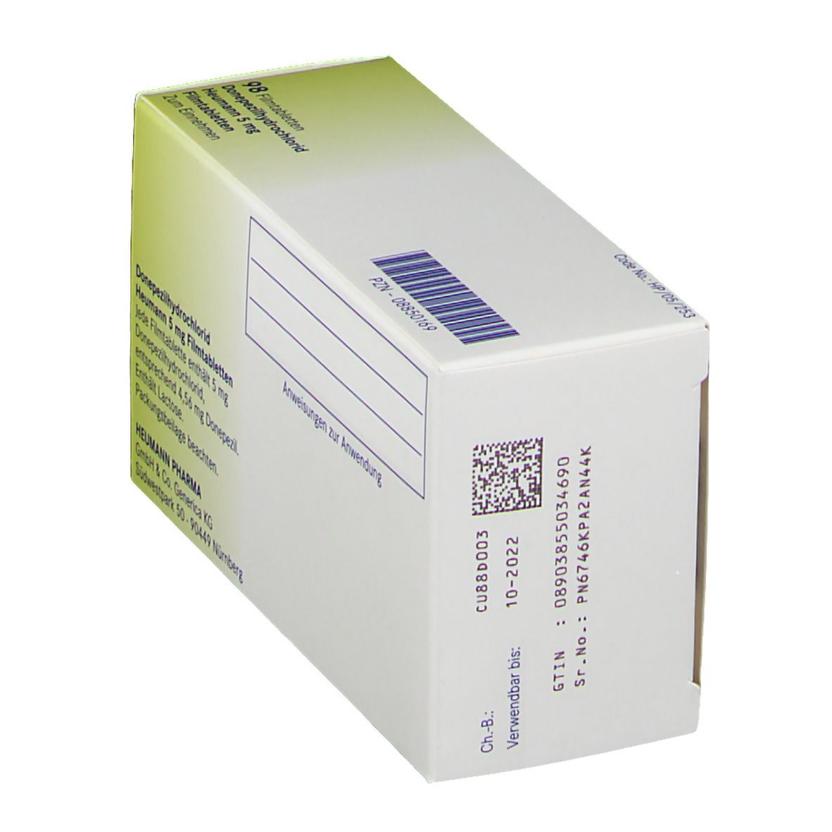 Donepezilhydrochlorid Heumann 5 mg